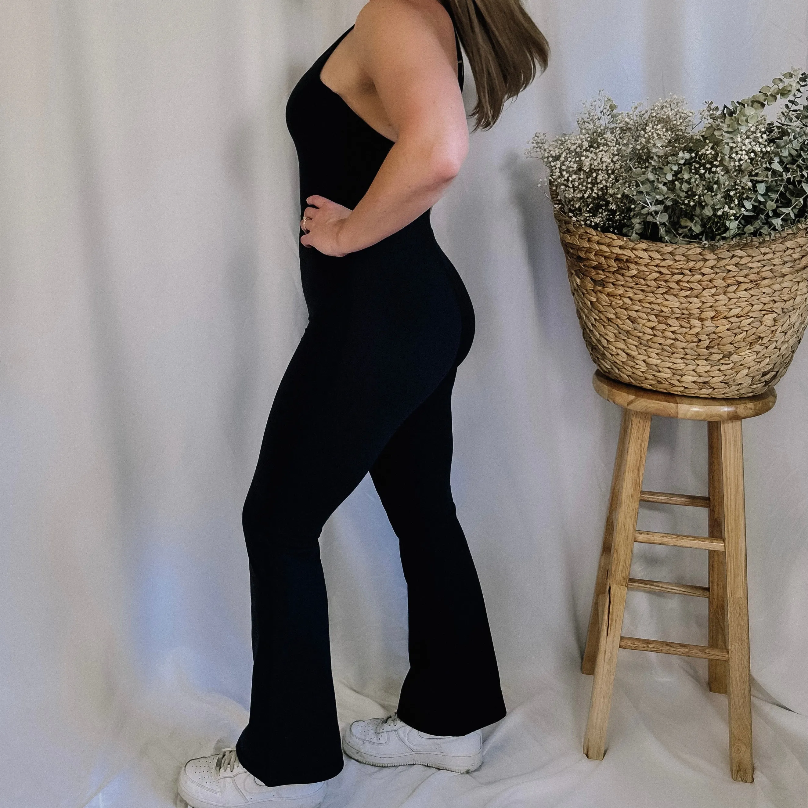 Hot Girl Walk Flared Fitted Jumpsuit