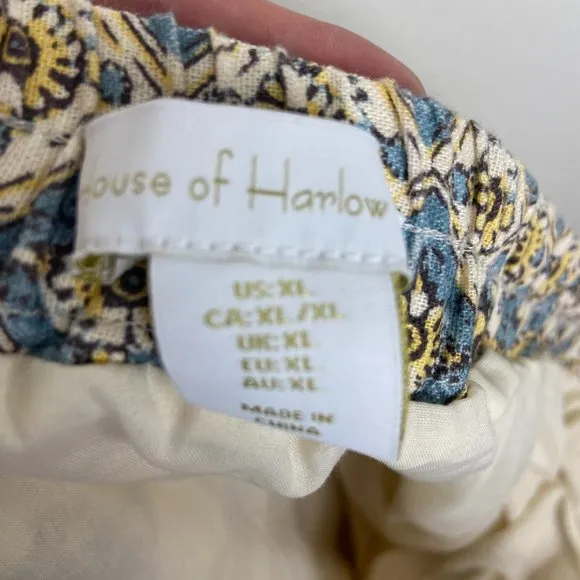House of Harlow 1960  Maxi Skirt Linen Blend Size XL