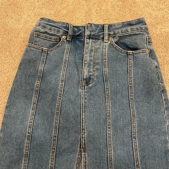 House of Harlow 1960 Nicole Richie Women's Maxi Denim Skirt Size 4