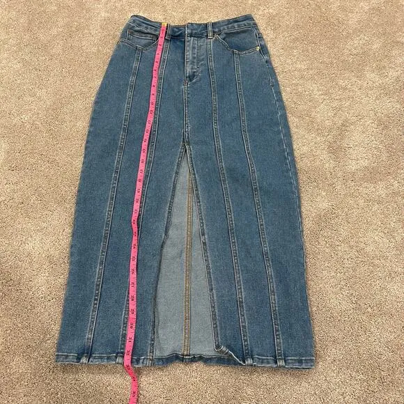 House of Harlow 1960 Nicole Richie Women's Maxi Denim Skirt Size 4