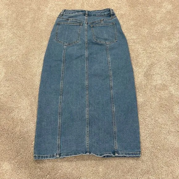 House of Harlow 1960 Nicole Richie Women's Maxi Denim Skirt Size 4