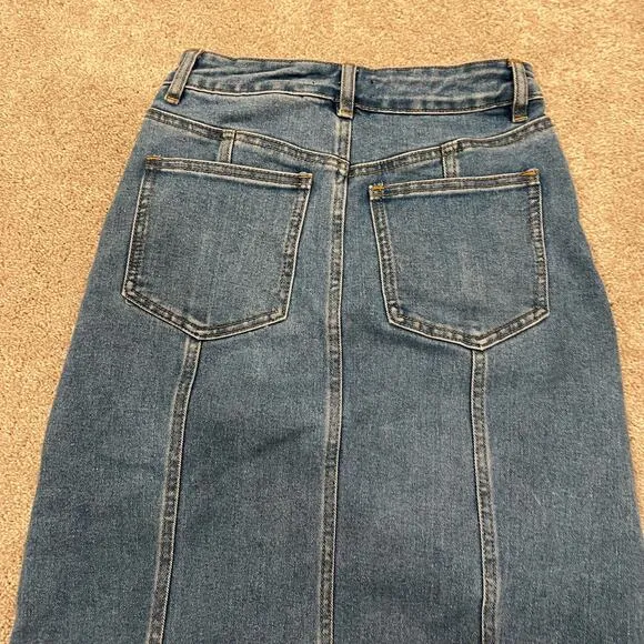 House of Harlow 1960 Nicole Richie Women's Maxi Denim Skirt Size 4