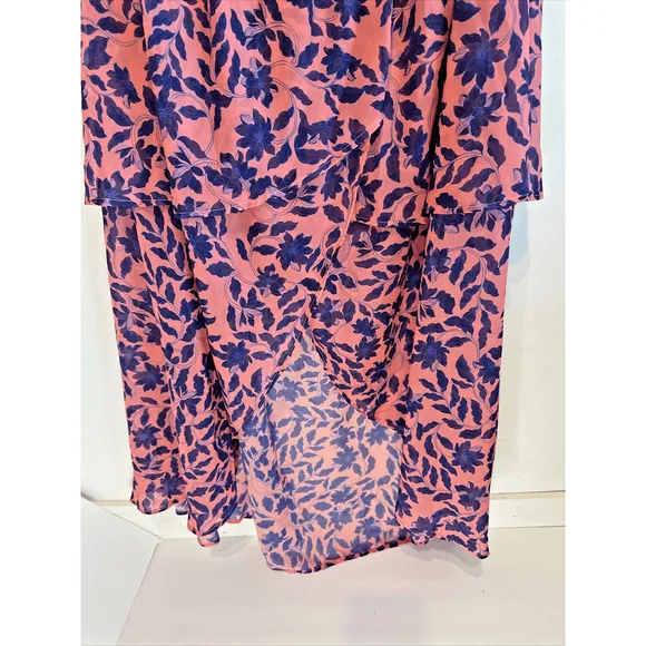 House Of Harlow X Revolve 1960 Onel Pink Floral Tiered Maxi Skirt Womans Medum