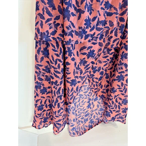 House Of Harlow X Revolve 1960 Onel Pink Floral Tiered Maxi Skirt Womans Medum