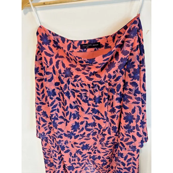 House Of Harlow X Revolve 1960 Onel Pink Floral Tiered Maxi Skirt Womans Medum