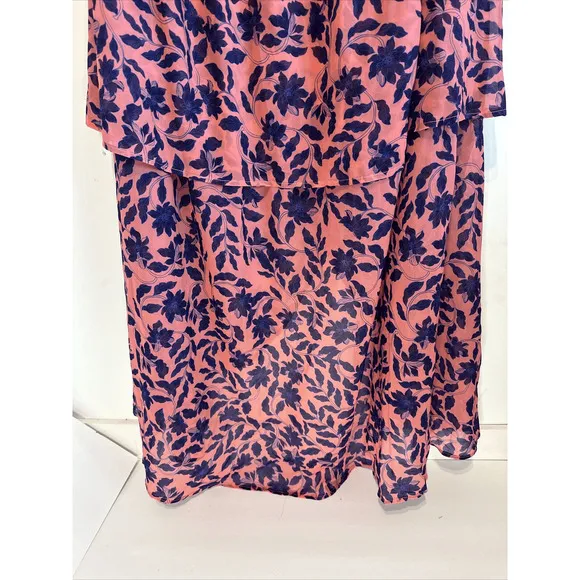 House Of Harlow X Revolve 1960 Onel Pink Floral Tiered Maxi Skirt Womans Medum
