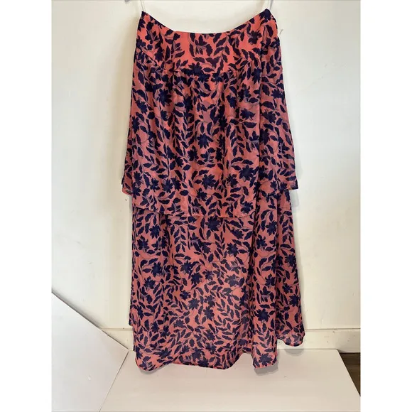 House Of Harlow X Revolve 1960 Onel Pink Floral Tiered Maxi Skirt Womans Medum