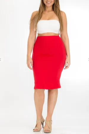 HYPNOTIZE HIM PENCIL SKIRT | (PLUS SIZE)
