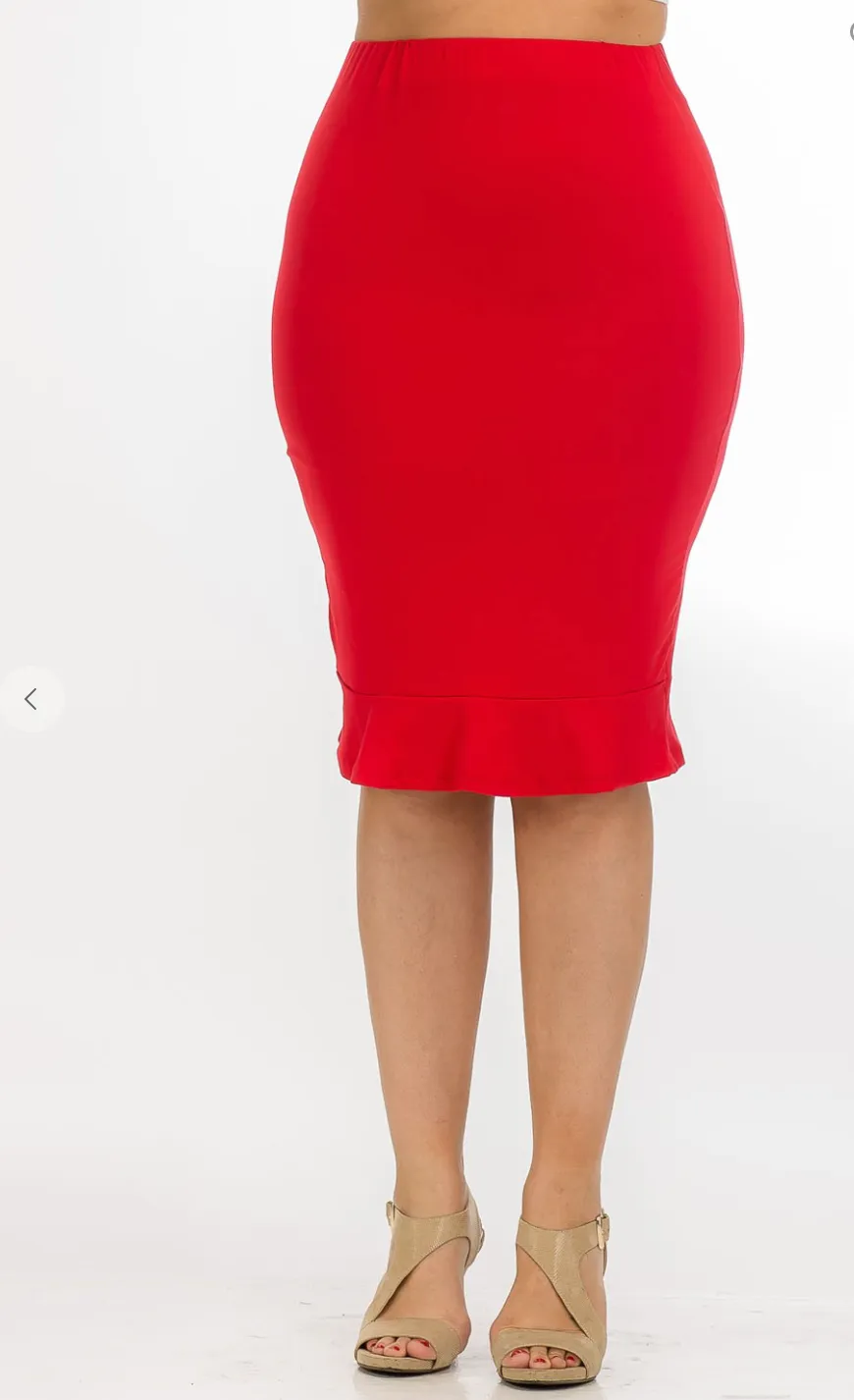 HYPNOTIZE HIM PENCIL SKIRT | (PLUS SIZE)