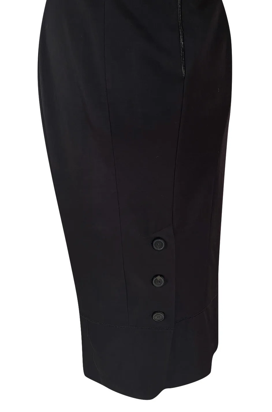 Iconic Fall 2005 Roland Mouret Heavily Documented Black Stretch Wool Mix Galaxy Dress