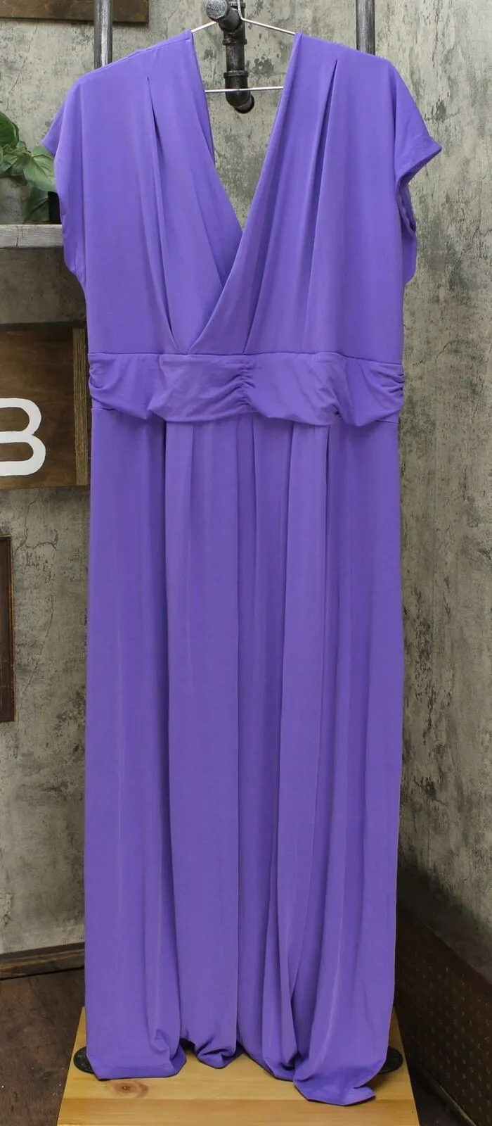 IMAN Women's Plus Size Boho Chic Jersey Knit Maxi Dress With Head Wrap