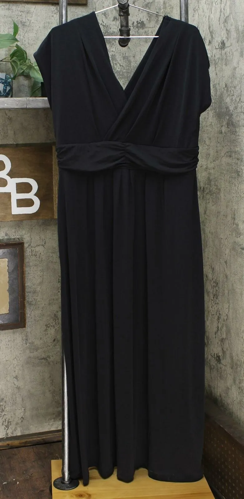IMAN Women's Plus Size Boho Chic Jersey Knit Maxi Dress With Head Wrap