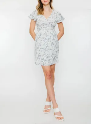 Isabella Textured Floral Print Mini Dress