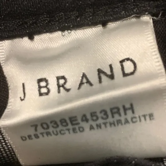 J Brand Destructed Anthracite Mini Denim Skirt, Size 23