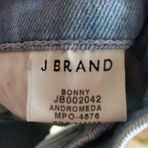J Brand Womens Skirt Blue 27 Bonny Distressed Jean Mini Skirt  Button Fly New