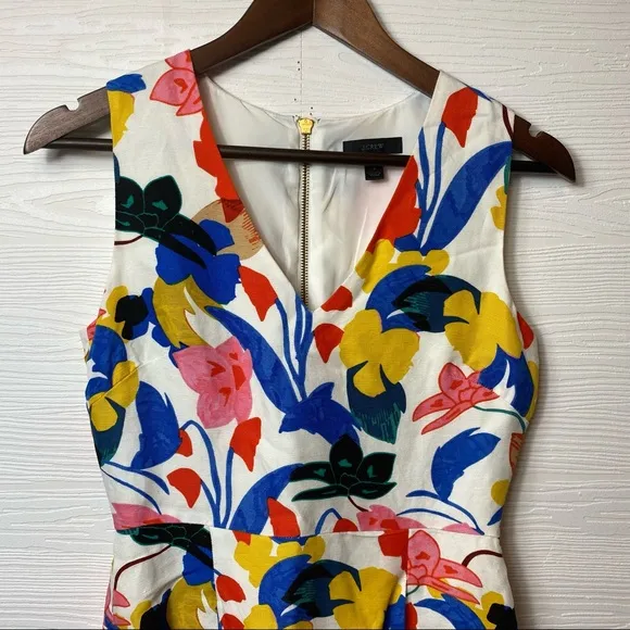 J. Crew A-line dress in morning floral