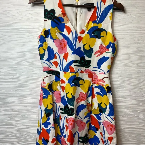 J. Crew A-line dress in morning floral