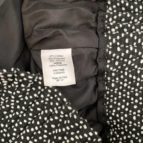 J Crew Dot Jacquard Sidewalk Mini Skirt Black &amp; White Diamond Polka Dot