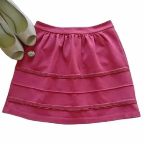 J. Crew Pink Pleated High Waist Mini Skirt Women's 0