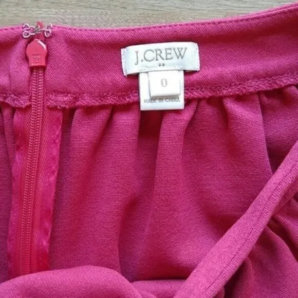 J. Crew Pink Pleated High Waist Mini Skirt Women's 0