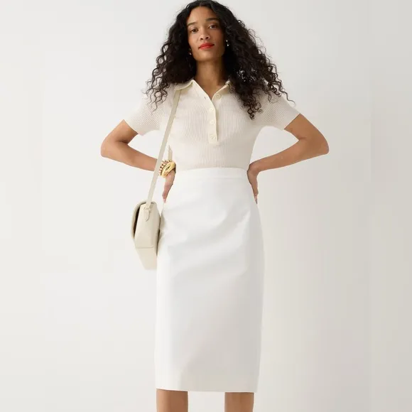 J. Crew Women’s Tall No. 3 Pencil skirt in bi-stretch cotton blend