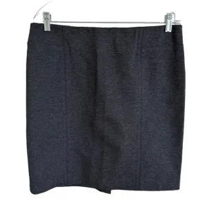 J Jill Womens Petite Medium MP Gray Pull On Ponte Pencil Skirt Stretch Career
