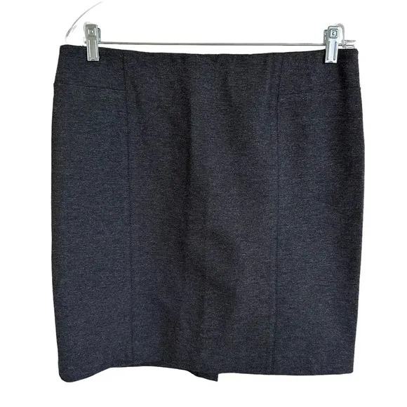 J Jill Womens Petite Medium MP Gray Pull On Ponte Pencil Skirt Stretch Career