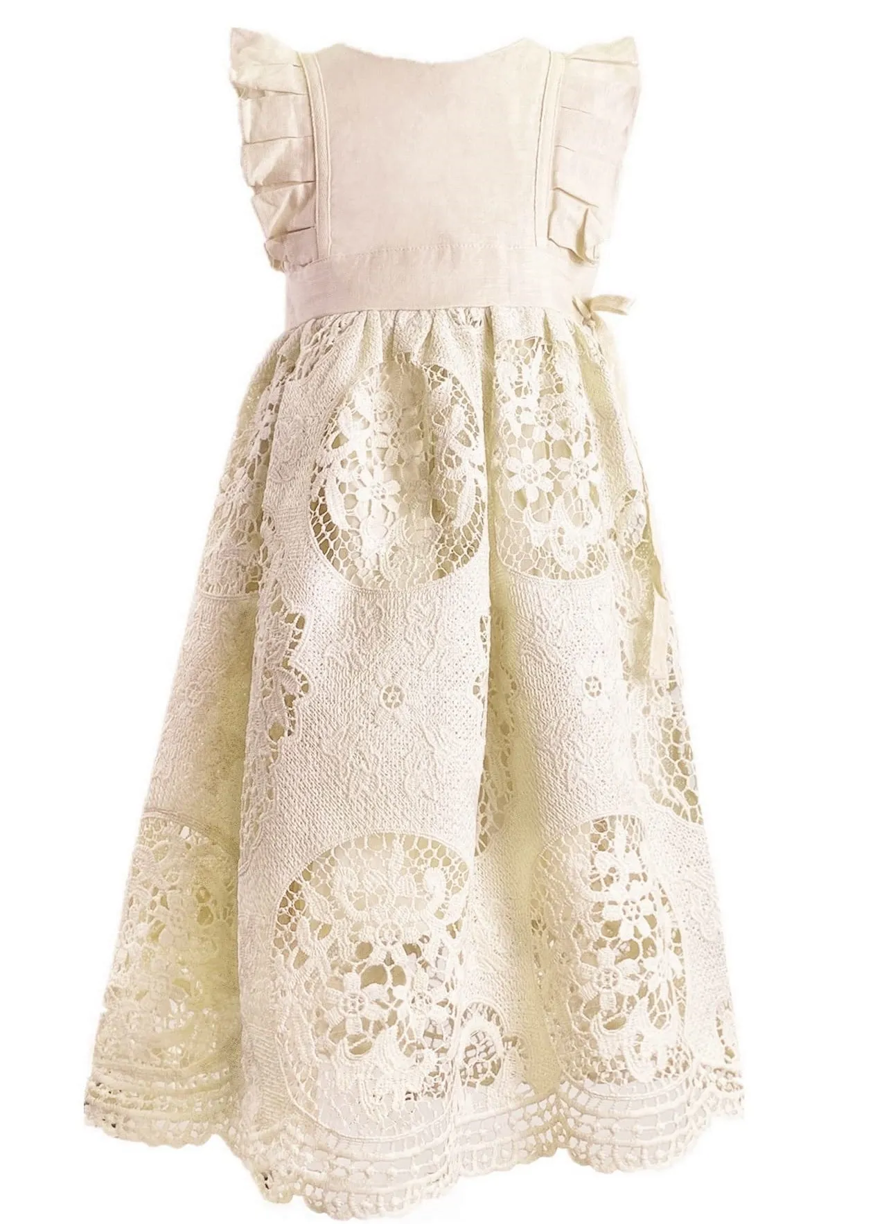 Jasmine Lace Communion Girl Dress in Ivory
