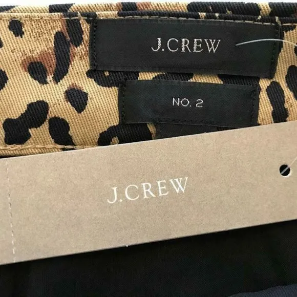 J.Crew $98 No.2 Pencil® Skirt Leopard Cotton AK697