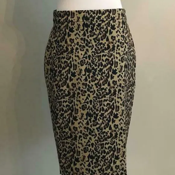 J.Crew $98 No.2 Pencil® Skirt Leopard Cotton AK697