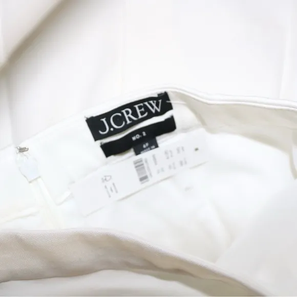 J.Crew No. 2 Pencil® Skirt in Bi-stretch Cotton in White
