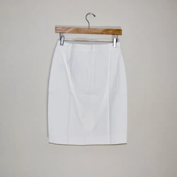J.Crew No. 2 Pencil® Skirt in Bi-stretch Cotton in White
