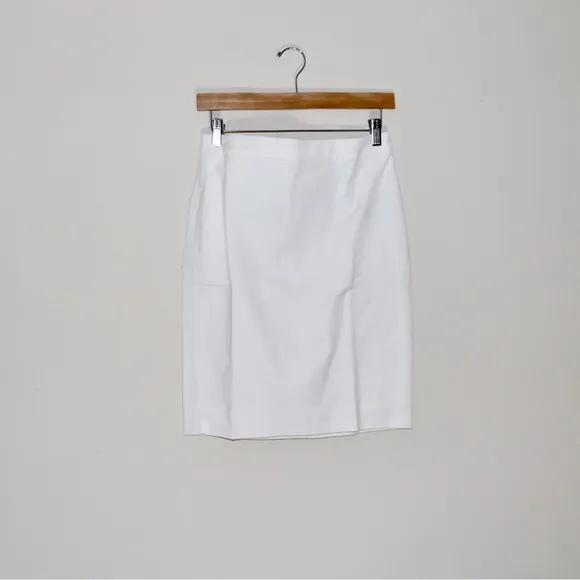 J.Crew No. 2 Pencil® Skirt in Bi-stretch Cotton in White