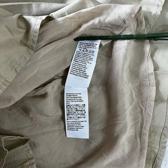 J.CREW‎ Pleated Skirt Women Beige Sz12  A-Line Midi casual workwear