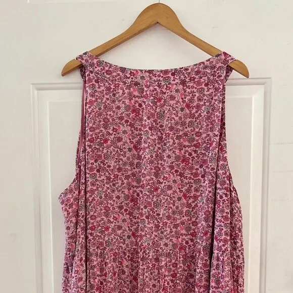 J.Jill Woman's Plus-Size Flounced Hem Farmhouse Prairie Maxi Dress Sz 4x