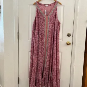 J.Jill Woman's Plus-Size Flounced Hem Farmhouse Prairie Maxi Dress Sz 4x