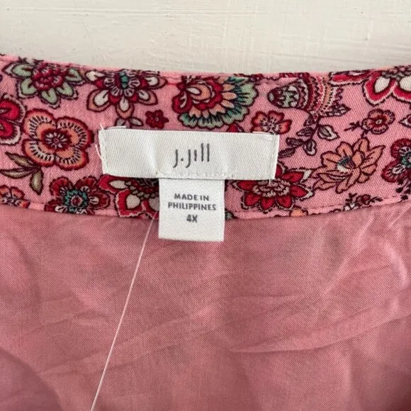 J.Jill Woman's Plus-Size Flounced Hem Farmhouse Prairie Maxi Dress Sz 4x