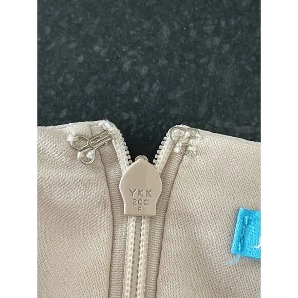 J.McLaughlin tan stretchy pencil skirt with button detail 2