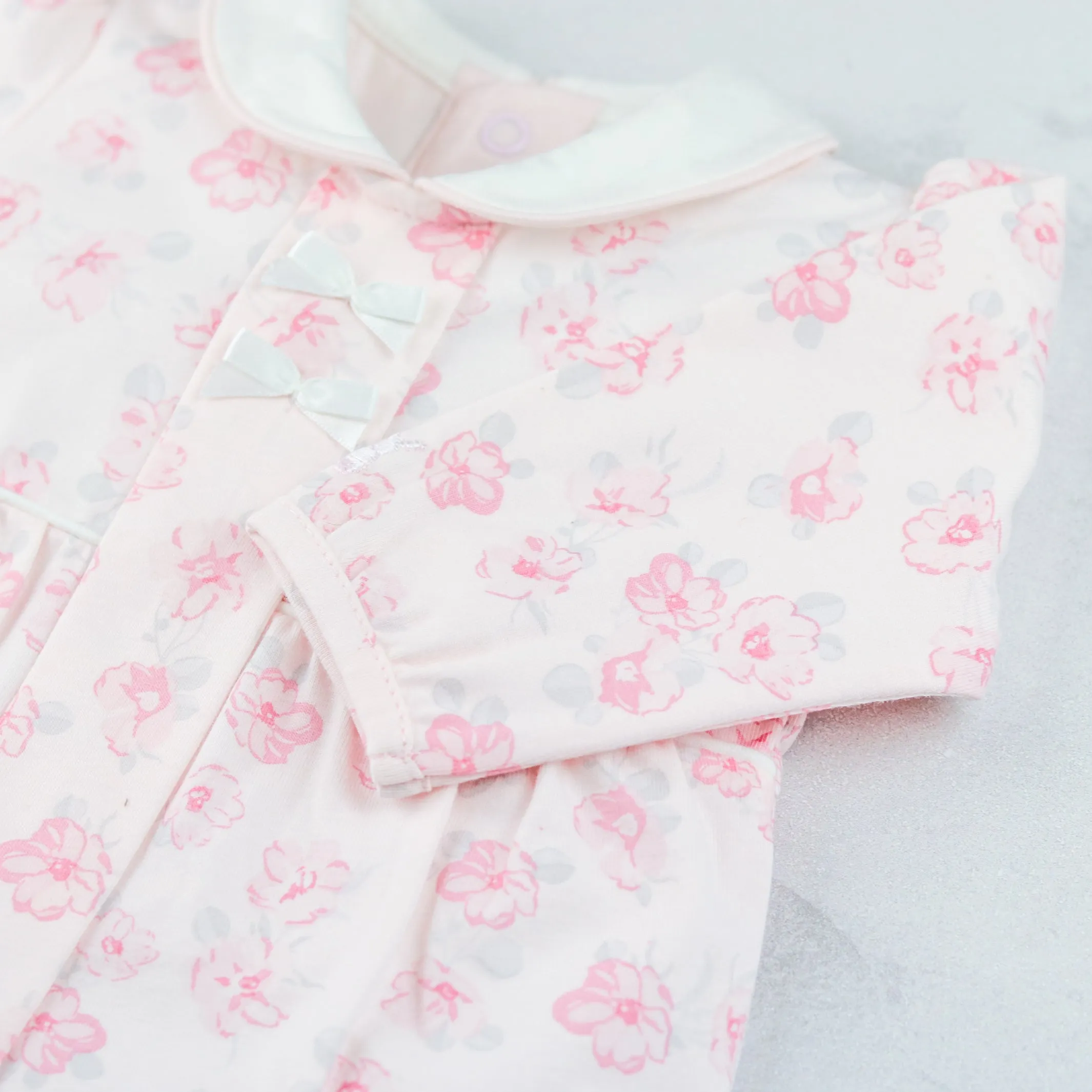 Joanne Girls Floral Print Babygrow and Hairband