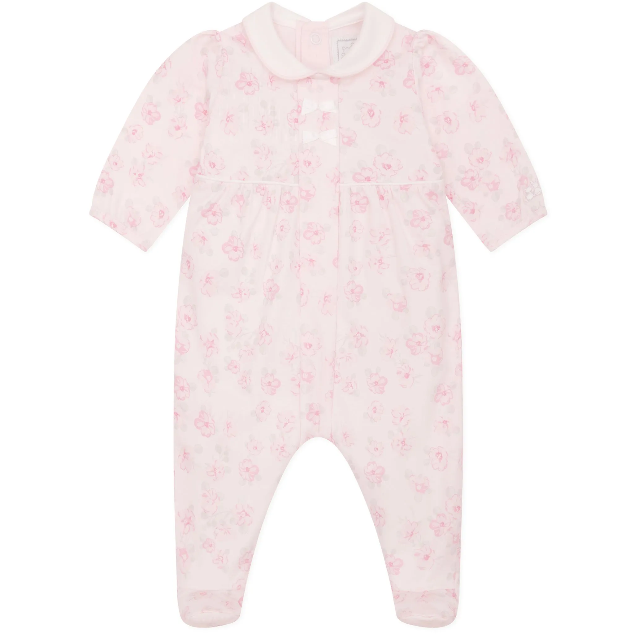 Joanne Girls Floral Print Babygrow and Hairband