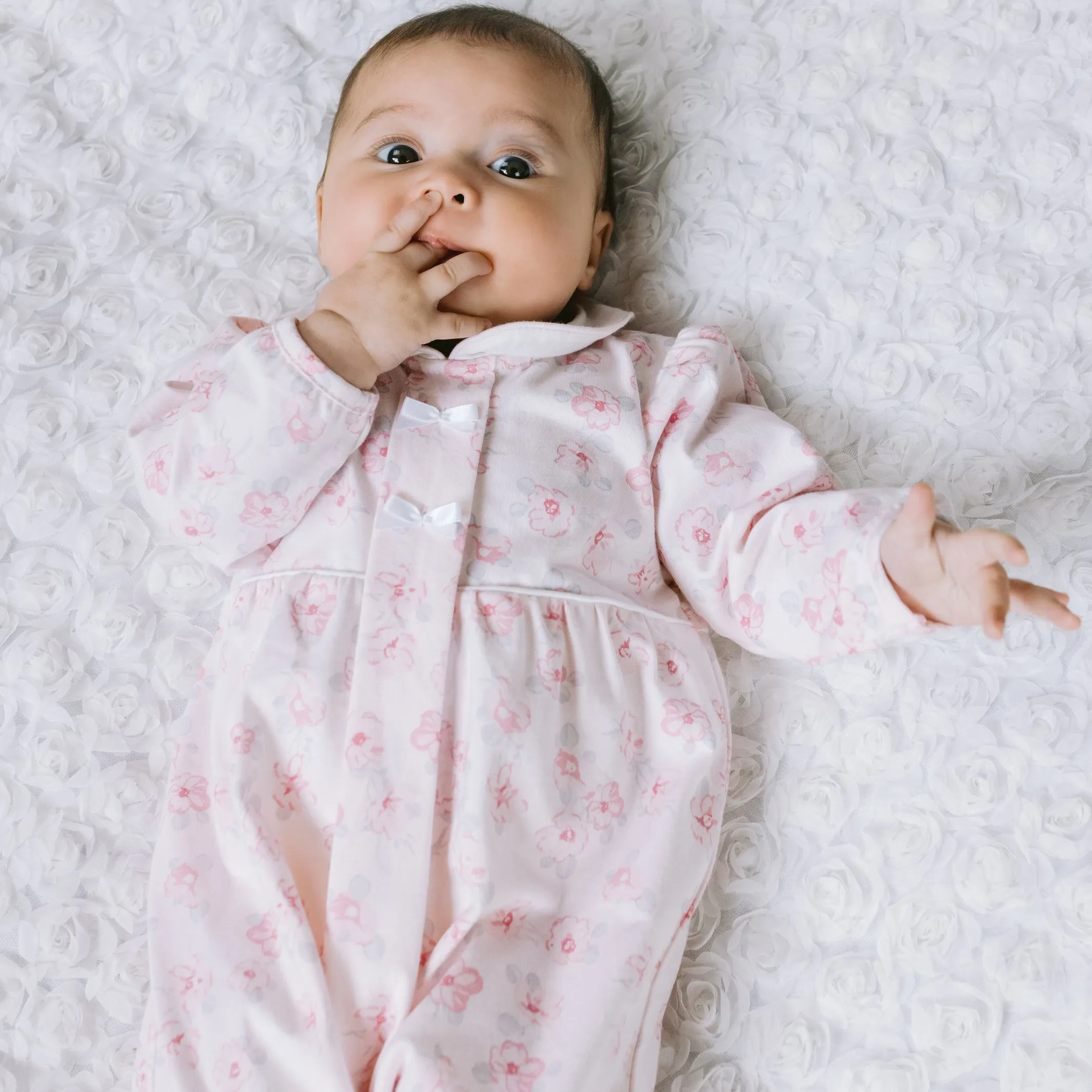 Joanne Girls Floral Print Babygrow and Hairband