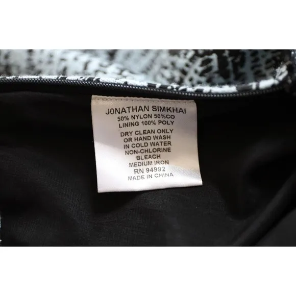 Jonathan Simkhai Women Skirt Size 2 Flare Mini Speckled Pleated Nylon Whimsigoth