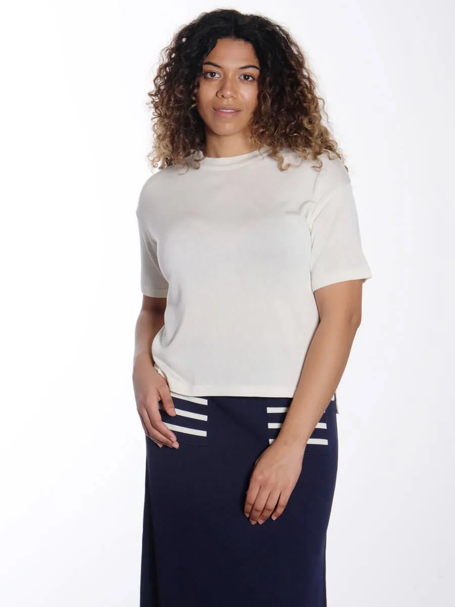June Knitted Top - Off White