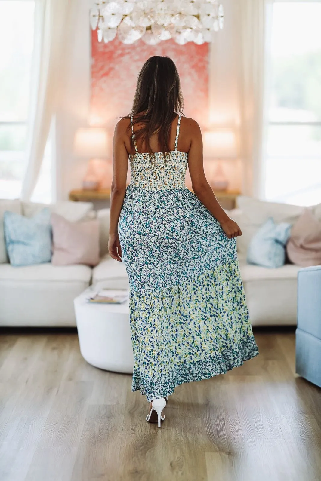 Just My Favorite Maxi Dress - Blue and Green