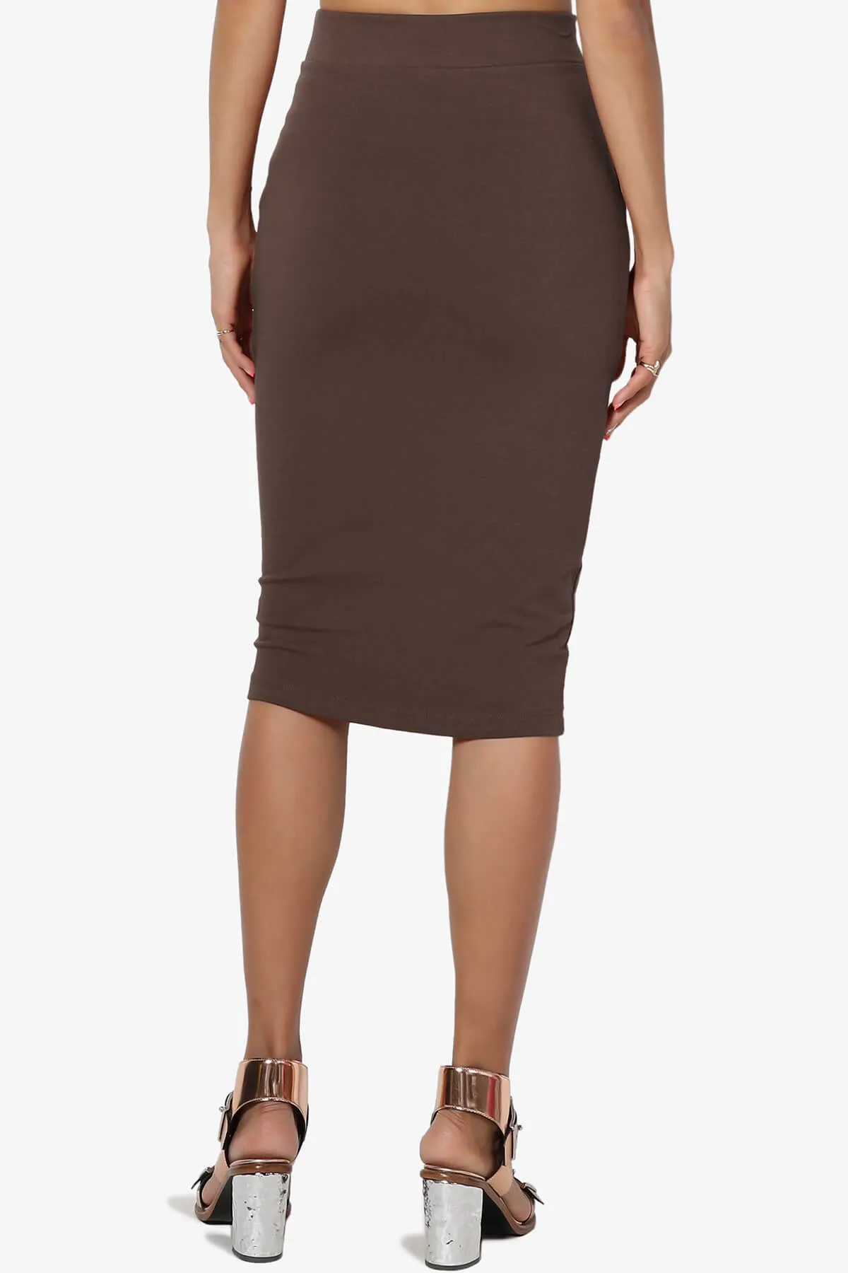 Karan Cotton Midi Pencil Skirt