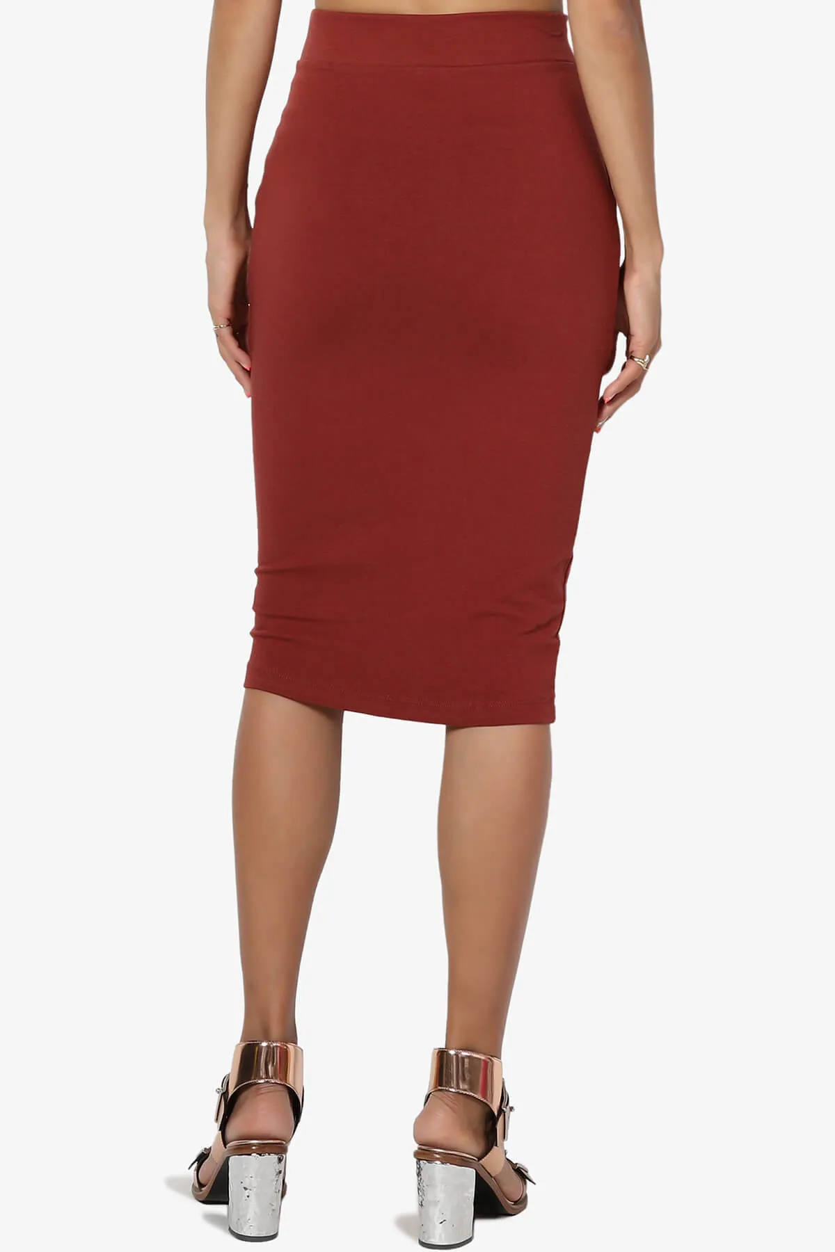 Karan Cotton Midi Pencil Skirt