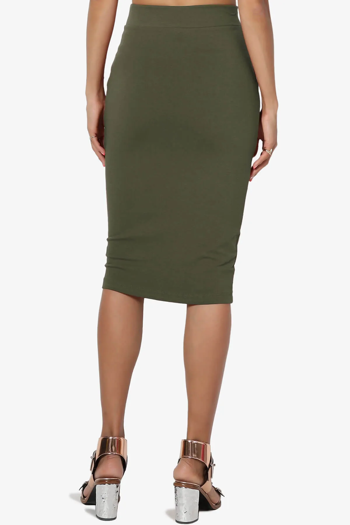 Karan Cotton Midi Pencil Skirt