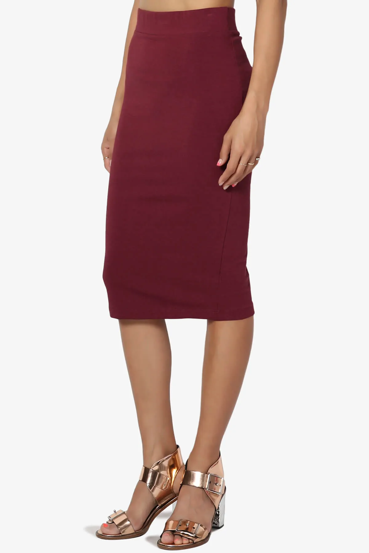 Karan Cotton Midi Pencil Skirt
