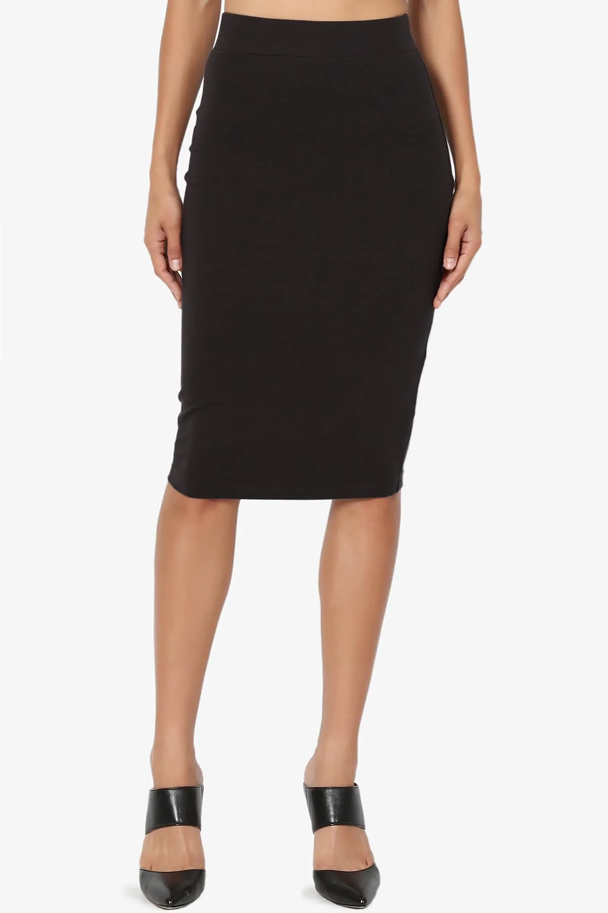 Karan Cotton Midi Pencil Skirt