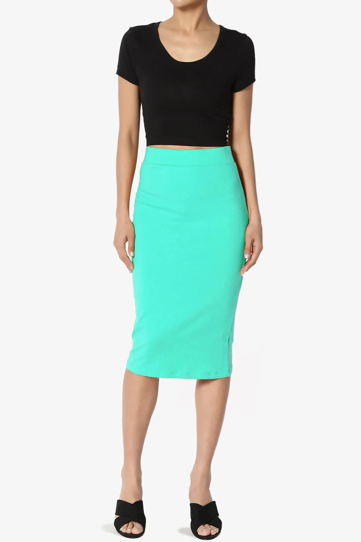 Karan Cotton Midi Pencil Skirt